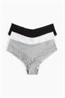 Трусы-хипстеры из хлопка и кружева в количестве 3 штук 1261512002 - Фото 13699970