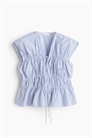 Блузка из поплина с завязками 1281215005 - Фото 13719501