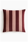 Бархатный чехол для подушки в полоску 1282890004 - Фото 13803874