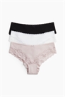 Трусы-хипстеры из хлопка и кружева в количестве 3 штук 1261512004 - Фото 13808360