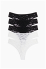 Кружевные трусы стринги в упаковке из 5 штук 1300843001 - Фото 13823709