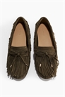 Замшевые лоферы с бахромой 1291587001 - Фото 13829997