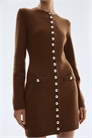 Трикотажное платье на пуговицах 1302386001 - Фото 13830915