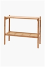 Консольный столик из дерева акации с полкой из ротанга 1312753001 - Фото 13838347