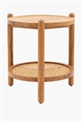 Боковой столик из дерева акации с полкой из ротанга 1312884001 - Фото 13839251