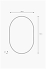 Овальное зеркало с металлической окантовкой 60 X 90 см 1312941001 - Фото 13839535