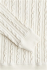 Джемпер с V-образным вырезом из кабельного трикотажа 1265024001 - Фото 13848102