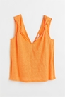 Льняной топ с V-образным вырезом 1052977005 - Фото 13850611