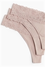 Трусы-стринги из микрофибры и кружева в количестве 3 штук 1285157006 - Фото 13852235