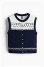 Свитер-жилет из жаккардовой вязки 1300676001 - Фото 13864479