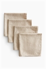 Салфетки из смеси льна в упаковке из 4 штук 1282416001 - Фото 13876380