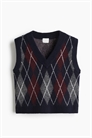 Свитер-жилет из жаккардовой вязки 1303127001 - Фото 13878528