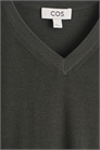 Тонкий джемпер с V-образным вырезом из мериносовой шерсти 1306269001 - Фото 13884504