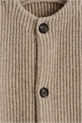 Ребристый шерстяной кардиган с круглым вырезом 1291713002 - Фото 13891933