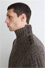 Джемпер из шерсти с плетением в виде корзины 1291711001 - Фото 13902839