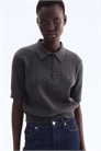 Рубашка-поло из кабельного трикотажа 1309417001 - Фото 13905294