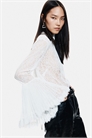 Кружевная блузка с трубчатыми рукавами 1311126001 - Фото 13910544