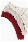 Трусы-стринги с оверлочными деталями в упаковке из 3 штук 1267028007 - Фото 13921388