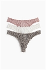 Трусы-стринги с оверлочными деталями в упаковке из 3 штук 1267028008 - Фото 13921392