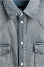 Рубашка из денима с завышенной посадкой 1306110001 - Фото 13925603