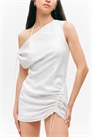Асимметричное драпированное мини-платье артикул 1294723001