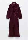 Вельветовый комбинезон с поясом 1303670001 - Фото 13944681