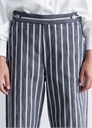 Хлопковые брюки в полоску 1290562002 - Фото 13949132