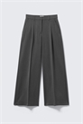 Костюмные брюки с высокой талией и широкими штанинами 1296223006 - Фото 13951412