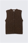 Вязаный жилет из шерстяного микса на пуговицах 1294752001 - Фото 13951788