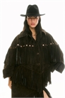 Куртка-накидка из замши с бахромой 1310459001 - Фото 13954010