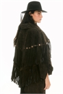 Куртка-накидка из замши с бахромой 1310459001 - Фото 13954011