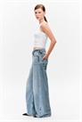 Джинсы с высокой талией и кокосовыми штанинами 1310926001 - Фото 13954016