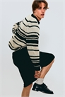 Полосатый вязаный свитер с рукавами реглан 1292167002 - Фото 13956032