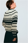 Полосатый вязаный свитер с рукавами реглан 1292167002 - Фото 13956035