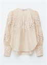 Блузка с кружевной вышивкой 1293808001 - Фото 13963329