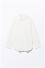 Рубашка из поплина с длинными рукавами в стиле оверсайз 1274236001 - Фото 13963655