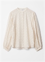 Текстурированная блузка с объемными рукавами 1261181001 - Фото 13963822