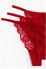 Кружевные трусы-стринги tanga в упаковке из 3 штук 1232495017 - Фото 13966022