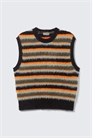 Полосатый вязаный жилет из ворсистой пряжи 1298059004 - Фото 13966445