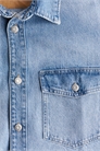 Джинсовая рубашка оверсайз 1230398004 - Фото 13974548