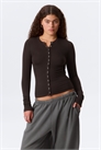Тонкий кардиган с длинными рукавами и пуговицами 1268633002 - Фото 13976015