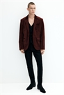 Однобортный бархатный пиджак Regular Fit 1295803003 - Фото 13977382