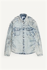 Джинсовая рубашка с эффектом потертости 1298332001 - Фото 13985109