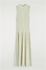 Плиссированное платье макси с высоким вырезом 1273707002 - Фото 14000531