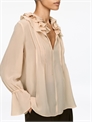 Блузка с оборчатым воротником 1309044001 - Фото 14017491