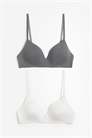 Бюстгальтеры из хлопка с мягкими чашечками, 2 шт 1208310003 - Фото 14037877