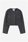 Обрезанная джинсовая куртка 1215322002 - Фото 14037913