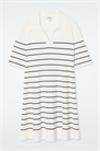 Трикотажное платье-поло в полоску длины мини 1227426002 - Фото 14044788