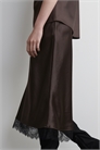Юбка-миди из атласа с кружевной отделкой 1319627001 - Фото 14055513