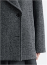 Короткое двубортное пальто из шерсти 1285450001 - Фото 14081367